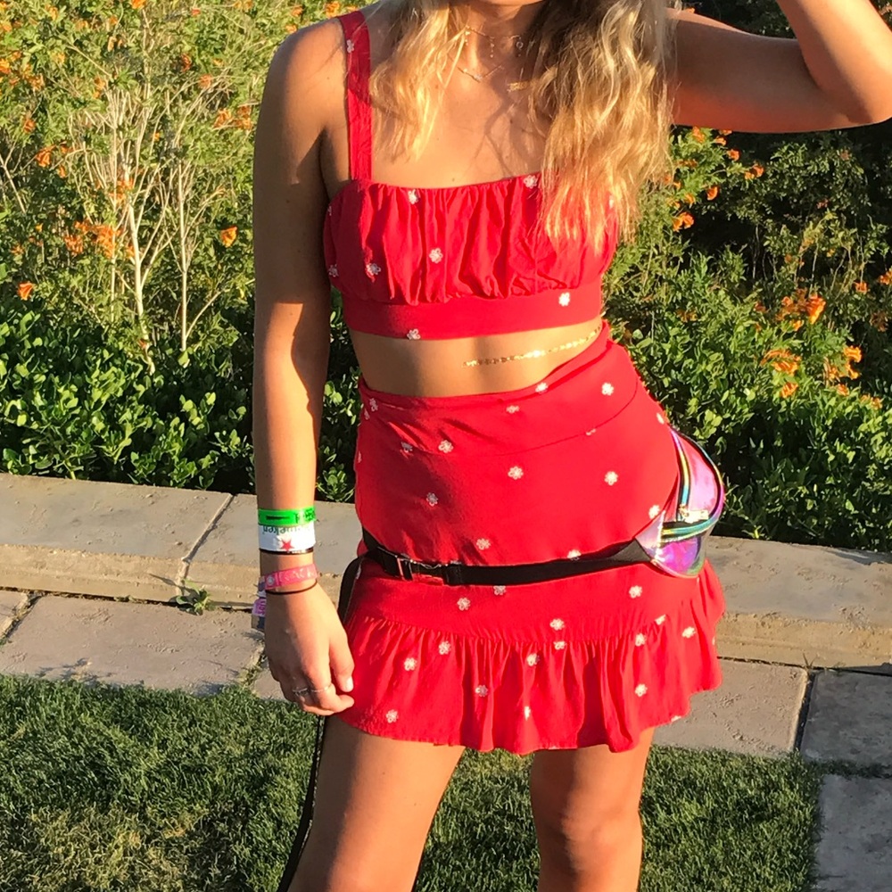 For Love And Lemons Scarlet Floral Ensemble